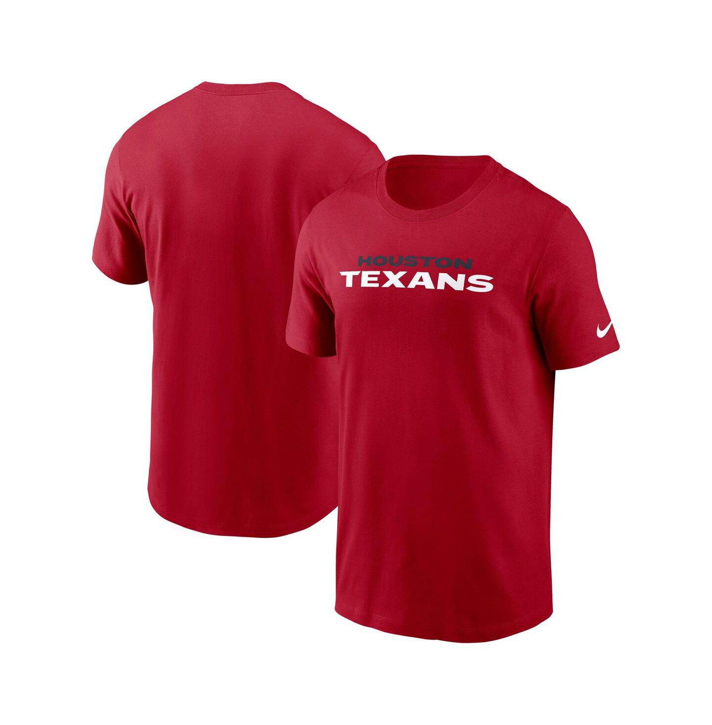 Мужская футболка Nike Red Houston Texans Primetime Wordmark Essential — фото 1