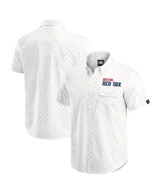 Fanatics - Men's Cream Boston Red Sox Printed Button-Down Shirt