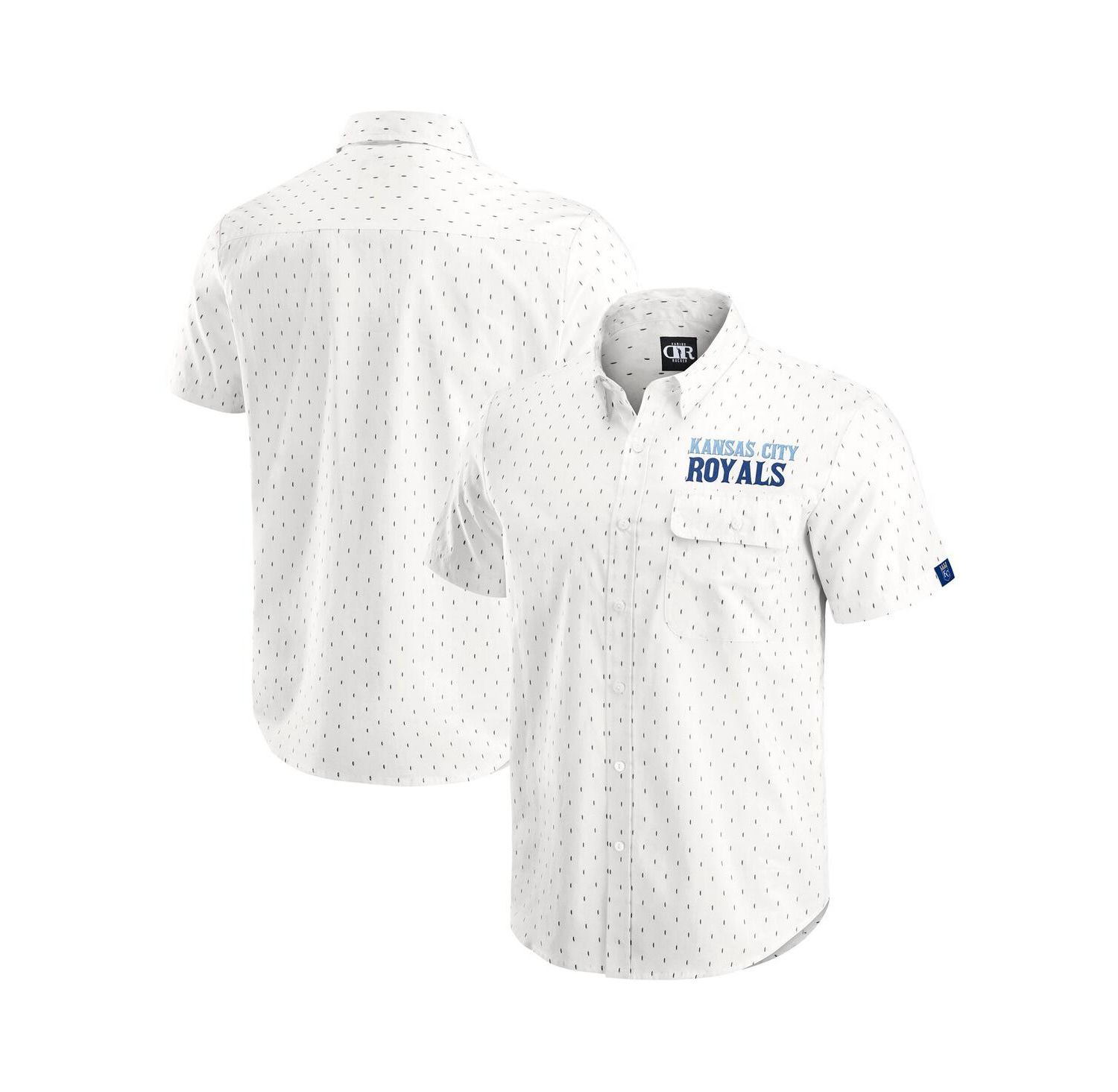 Darius Rucker Collection by Men's Cream Kansas City Royals Printed Button-Down Shirt