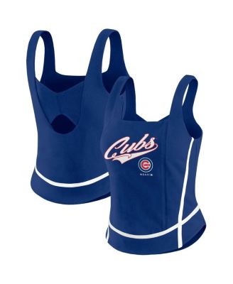 WEAR by Erin Andrews - Women's Royal Chicago Cubs Square Neck Tank Top