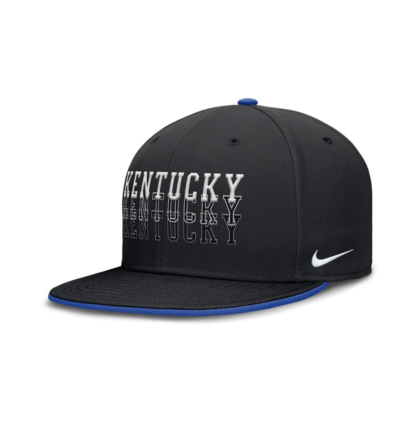 Мужская кепка Nike Black Kentucky Wildcats True Primetime Performance Fitted Hat — фото 1