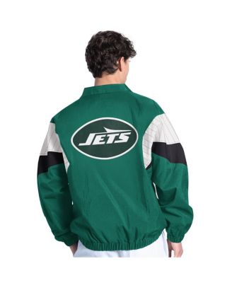 Men's Green New York Jets Yard Line Full-Zip Jacket