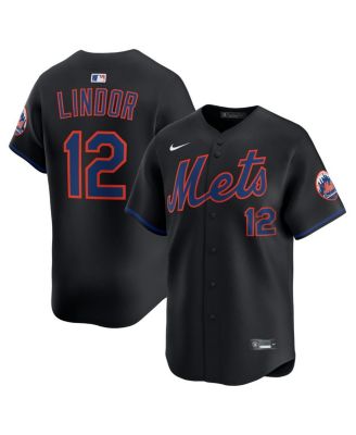 Nike - Men's Francisco Lindor Black New York Mets Alternate Limited Jersey