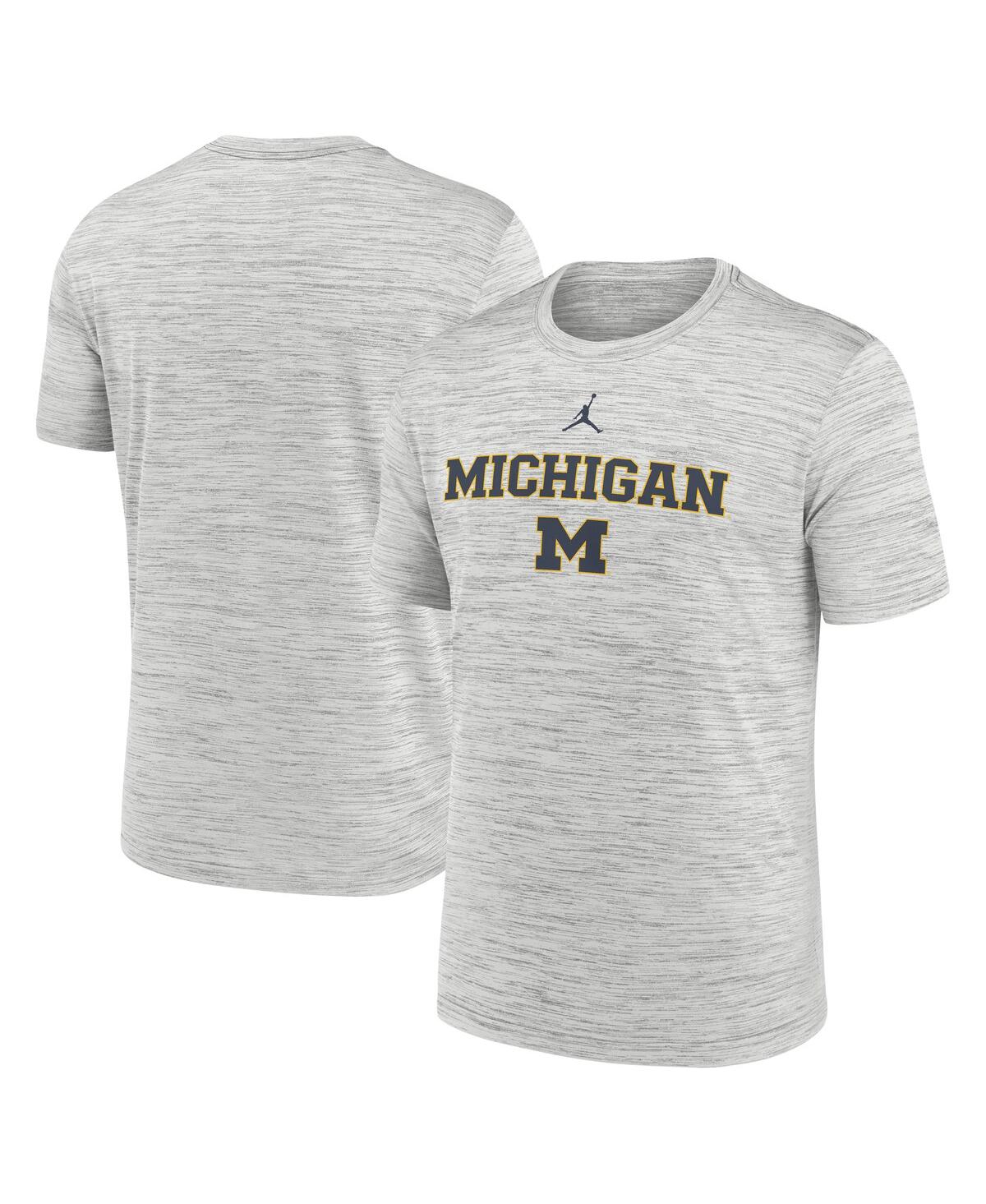 Men's Gray Michigan Wolverines 2025 Sideline Velocity Performance T-Shirt - Gray