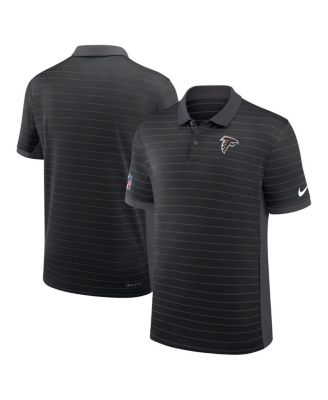 Nike - Men's Black Atlanta Falcons Sideline Victory Stripe Performance Polo Shirt