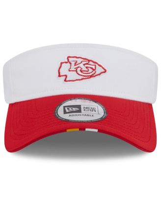 Men's White/Red Kansas City Chiefs 2025 NFL Training Camp Adjustable Visor Hat