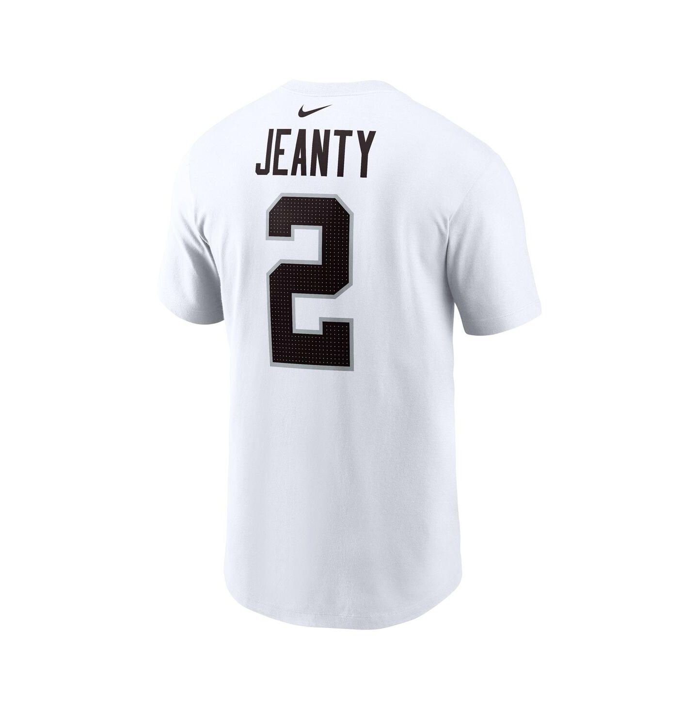 Мужская футболка Nike Ashton Jeanty White Las Vegas Raiders 2025 NFL Draft First Round Pick Player Name & Number — фото 3