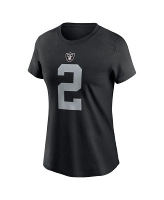 Women's Ashton Jeanty Black Las Vegas Raiders 2025 NFL Draft First Round Pick Name Number T-Shirt