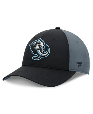 Men's Black/Charcoal Utah Mammoth Primary Logo Adjustable Hat