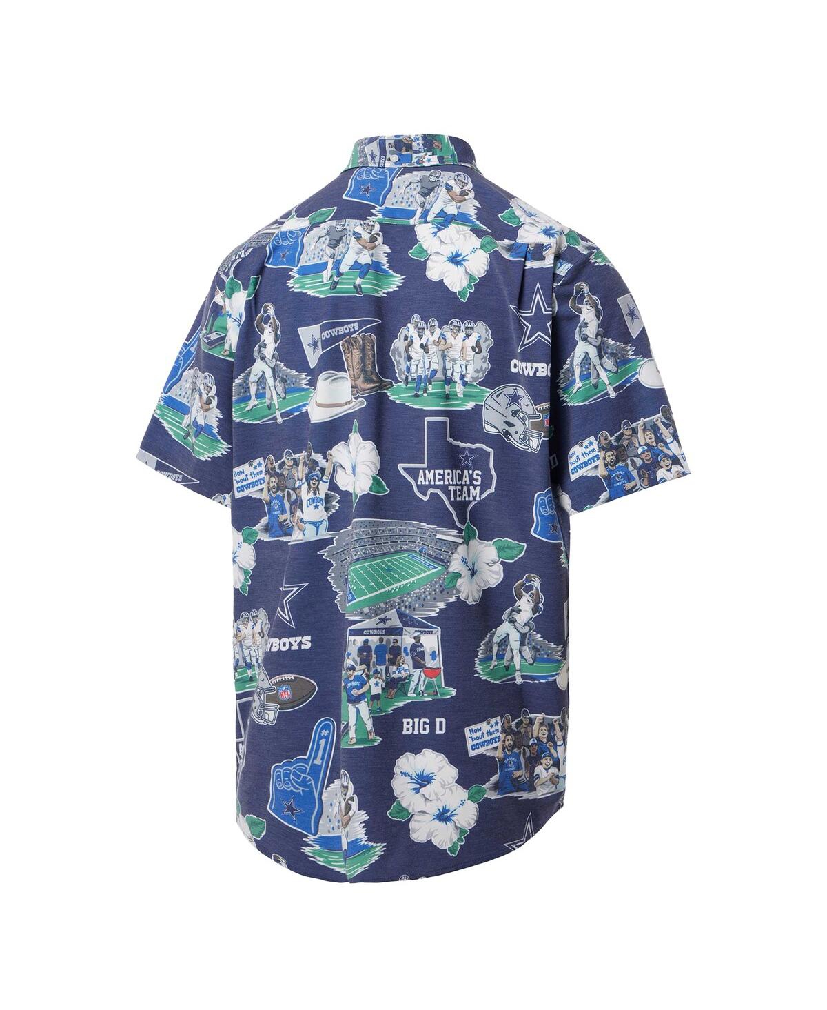 Reyn Spooner Men's Navy Dallas Cowboys Scenic Button-down Shirt In Blue