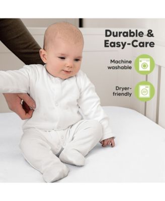 2pk Soothe Fitted Crib Sheets Neutral, Baby Crib Sheets, Fits Standard Nursery Baby Mattress