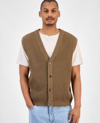 Sun + Stone - Men's Sweater Vest, Macy's Exclusive