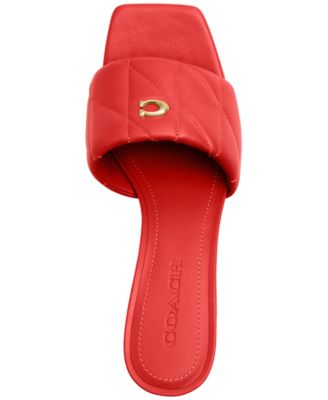 Holly Block-Heel Leather Square-Toe Sandals