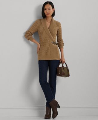 Women's Buckled Cotton Sweater