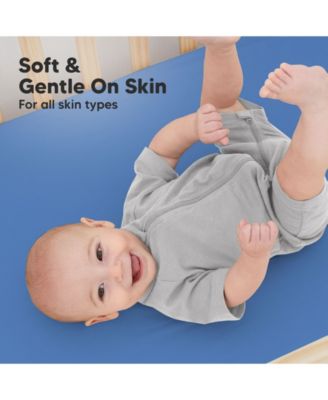 2pk Soothe Fitted Crib Sheets Neutral, Baby Crib Sheets, Fits Standard Nursery Baby Mattress