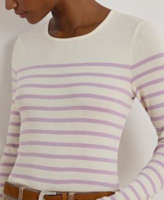 Women's Striped Cotton Long-Sleeve Tee