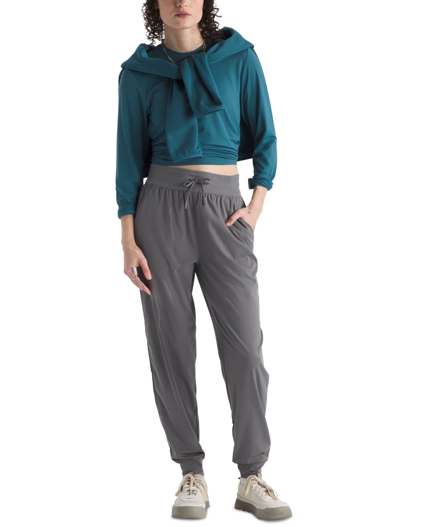 Женские брюки The North Face Aphrodite Arise Jogger, цвет: Дымчатый жемчужный — фото 2