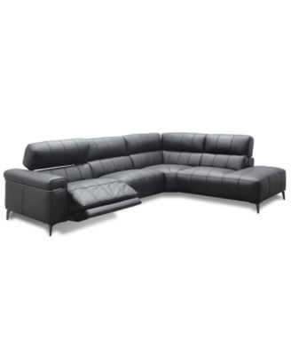 Wyndill 2-Pc. Leather Sectional with 1 Power Recliner, Exclusively at Macy's