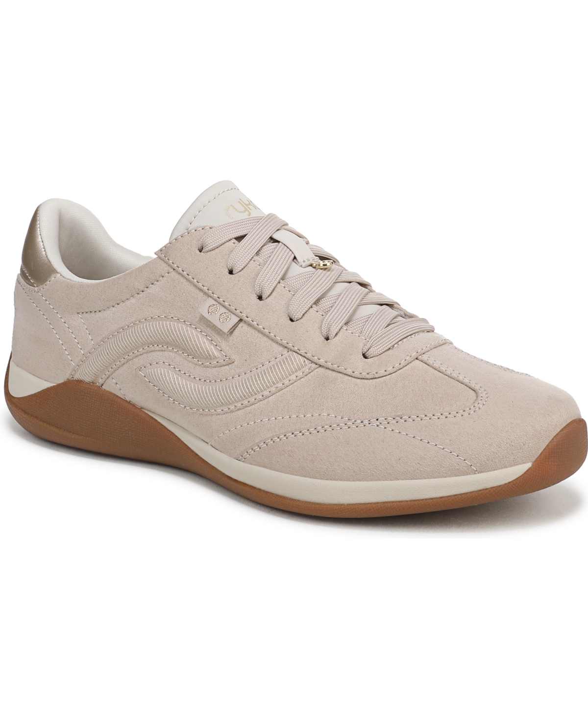 Ryka Women's Era Low Profile Lace Up Sneakers - Terra Taupe Micro Suede
