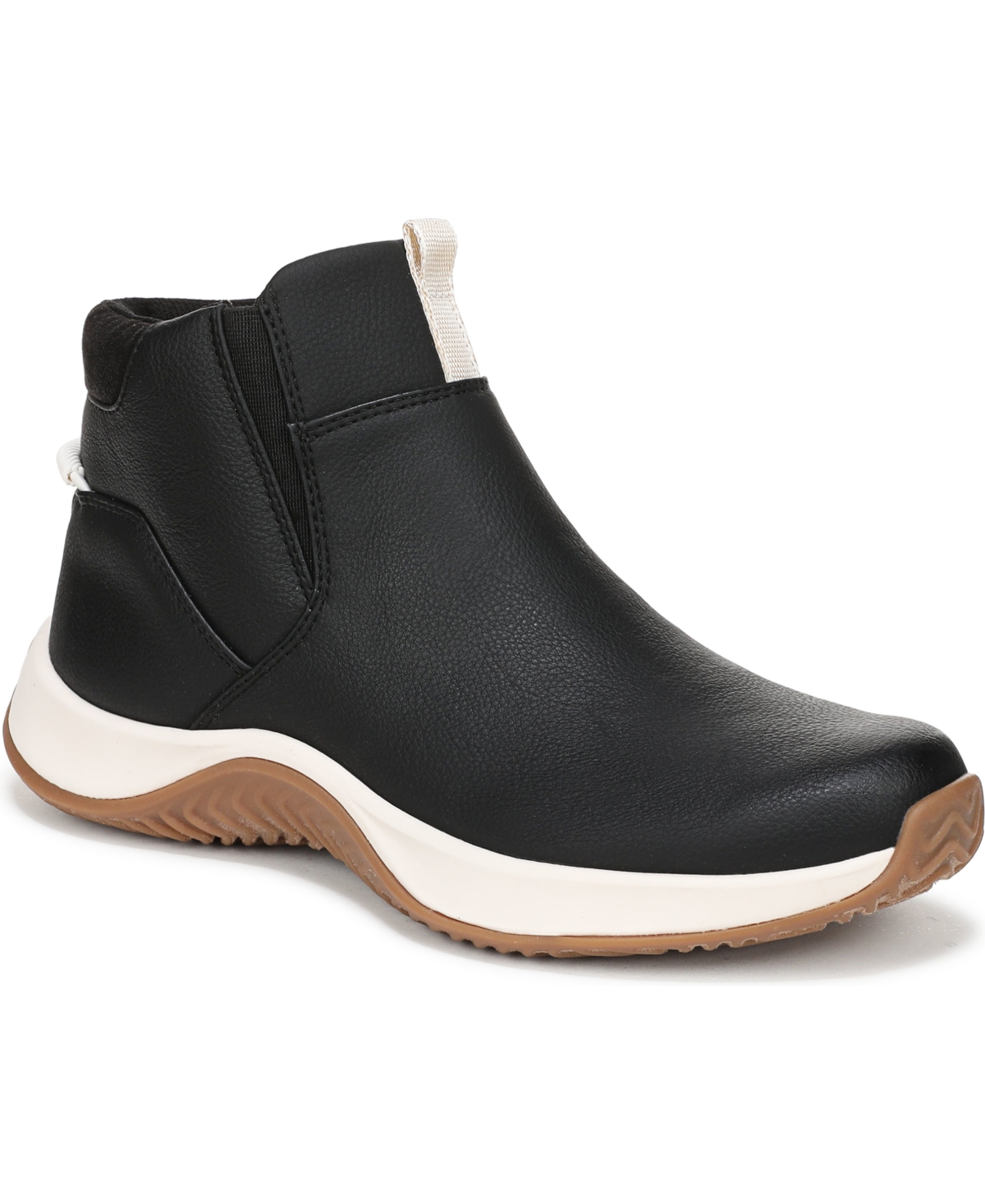 Ryka Women's Embrace Water Repellent Ankle Sneaker Booties - Black Faux Leather
