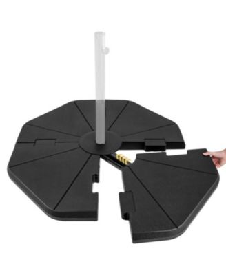 4-Piece Fillable Umbrella Base Stand for Garden Yard Poolside