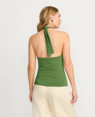 Women's Slender Twist Front Halter Top