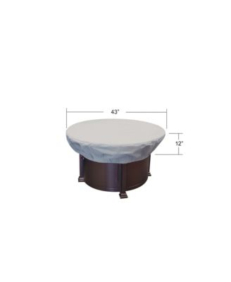 Fits 36" to 42"  Dia x 12"H 36" Round Fire Pit / Ottoman Protective Cover