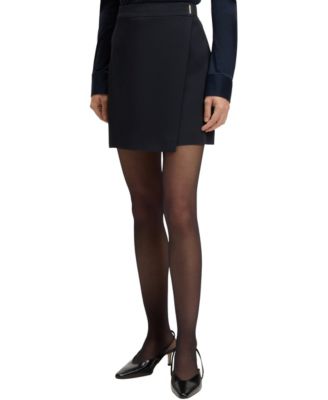 Hugo Boss - Women's Wrap Front Crepe Mini Skirt