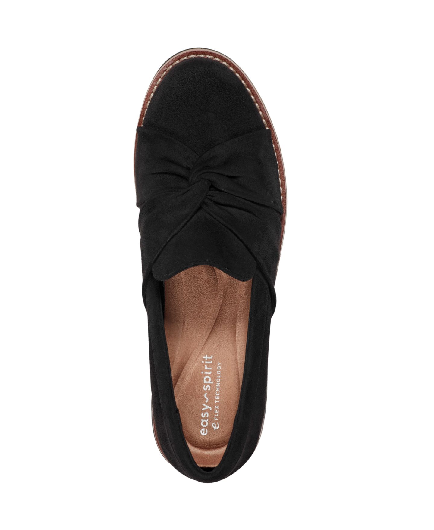 Женские туфли Easy Spirit Vitalia eFlex Ruched Slip-On, цвет: Чёрный — фото 4