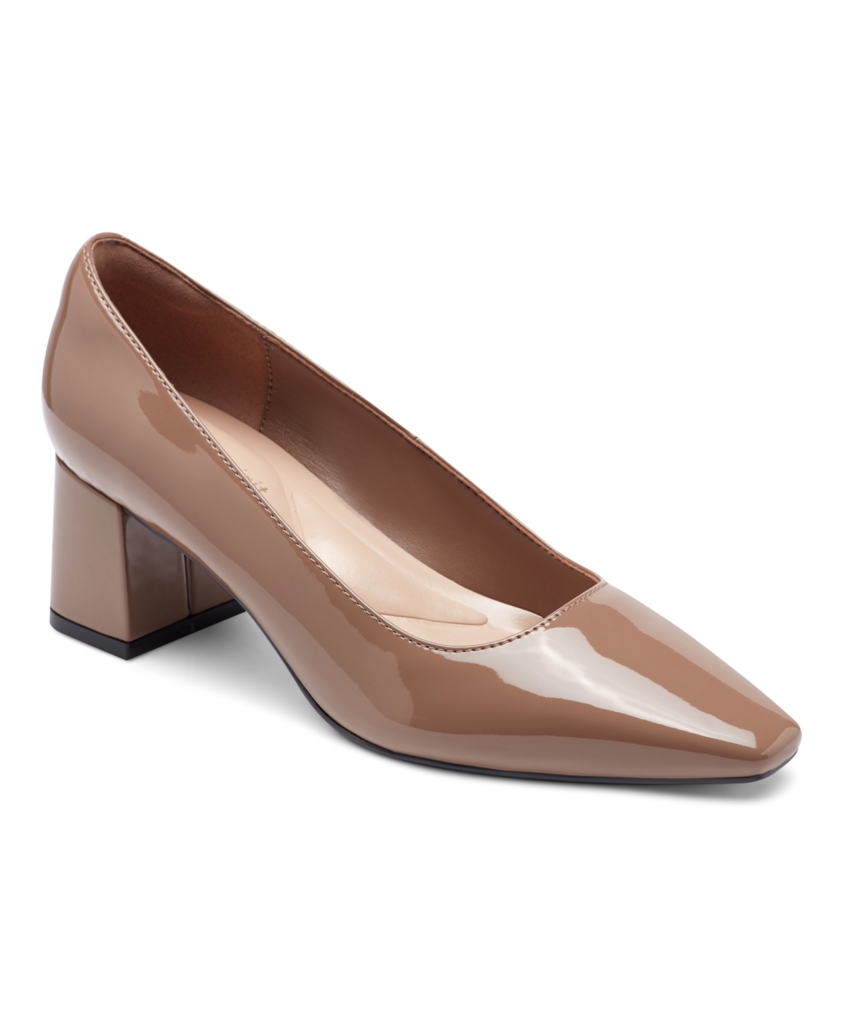 Women's Dorian eFlex Block Heel Pumps - Light Brown Patent