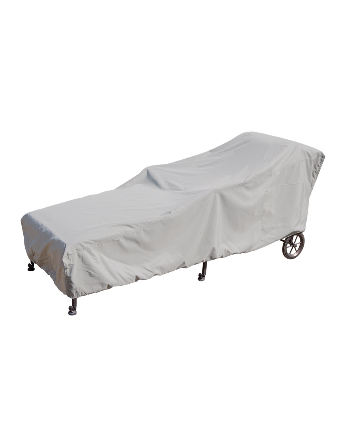 30"W x 80"D x 27"H Chaise Lounge Protective Cover With Elastic - Grey