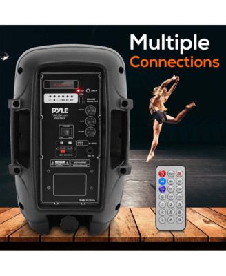 800W Portable Bluetooth PA Speaker – 8” Subwoofer, LED Battery Indicator, Rechargeable, MP3/USB/SD, UHF Wireless Mic