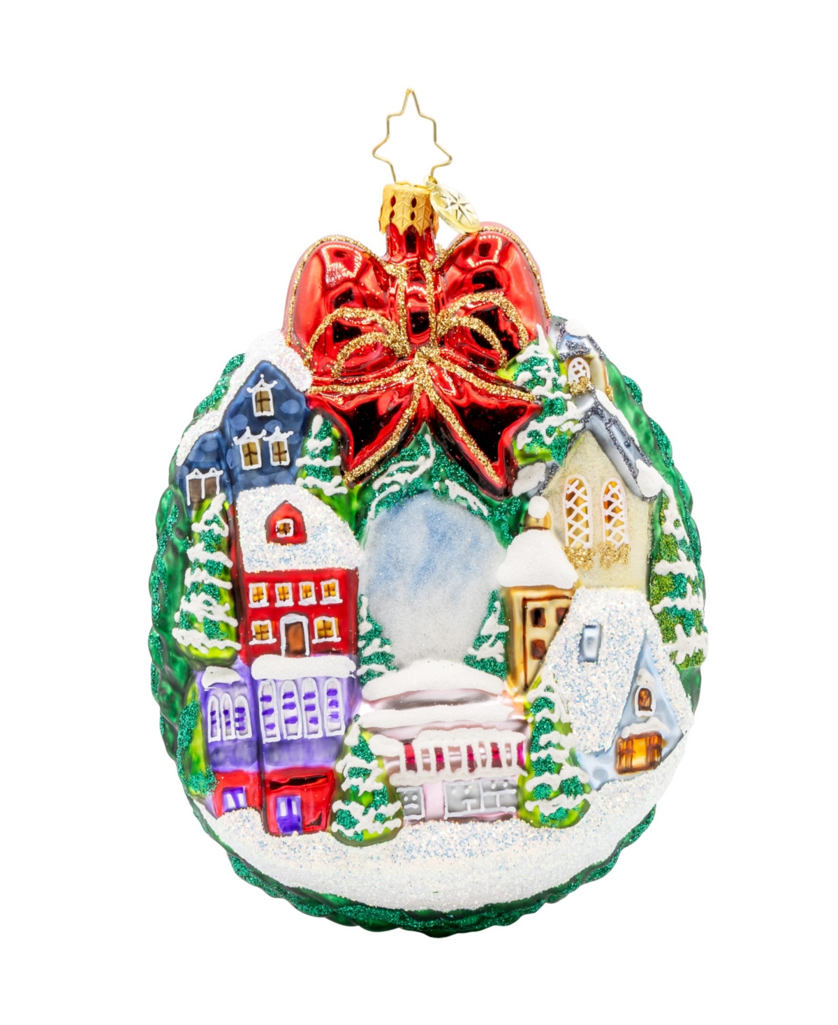 Christopher Radko Christmas Village Charm Ornament In Multi