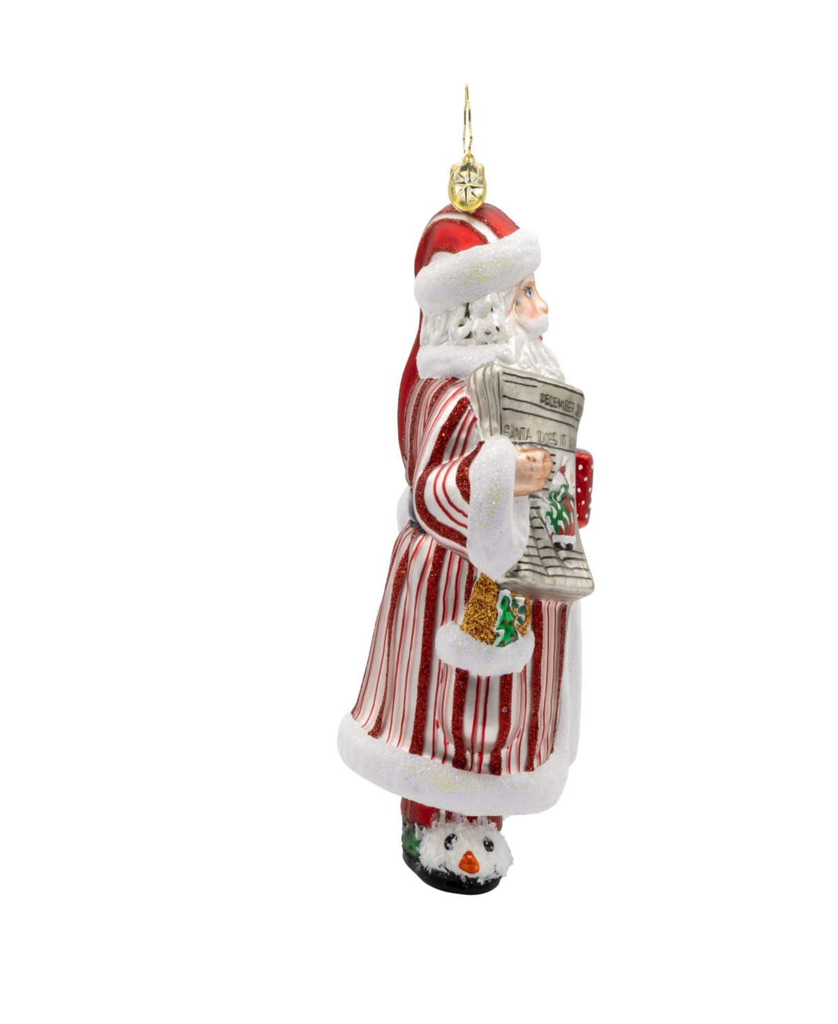 Christopher Radko Santas Daily News Ornament In Multi