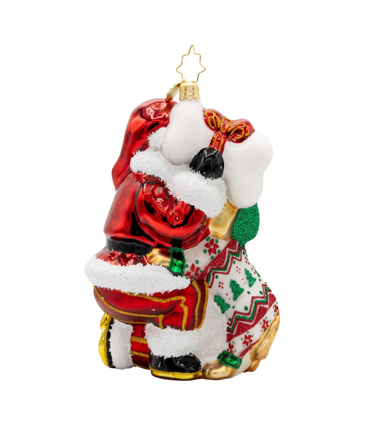 Christopher Radko Santas Pawsome Playtime Ornament In Red