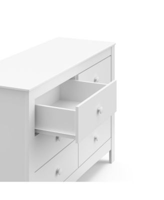 Noah 6 Drawer Double Dresser (White) - 6 Drawer Double Dresser for Kids