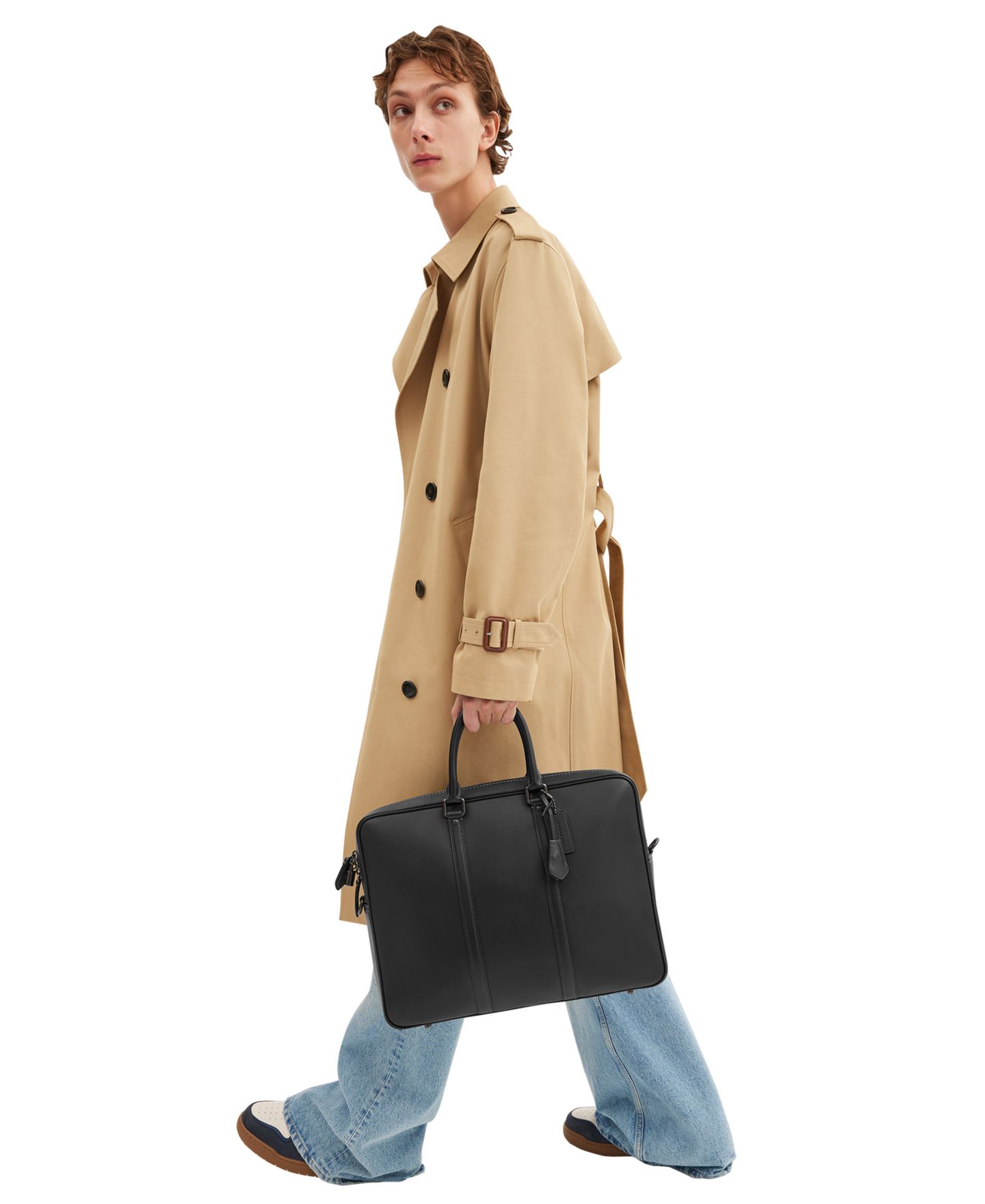 Мужская сумка COACH Metropolitan Workbag, цвет: Чёрный — фото 8