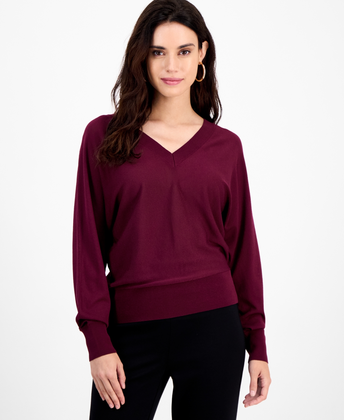 I.n.c. International Concepts Petite Dolman-Sleeve Sweater, Created for Macy's