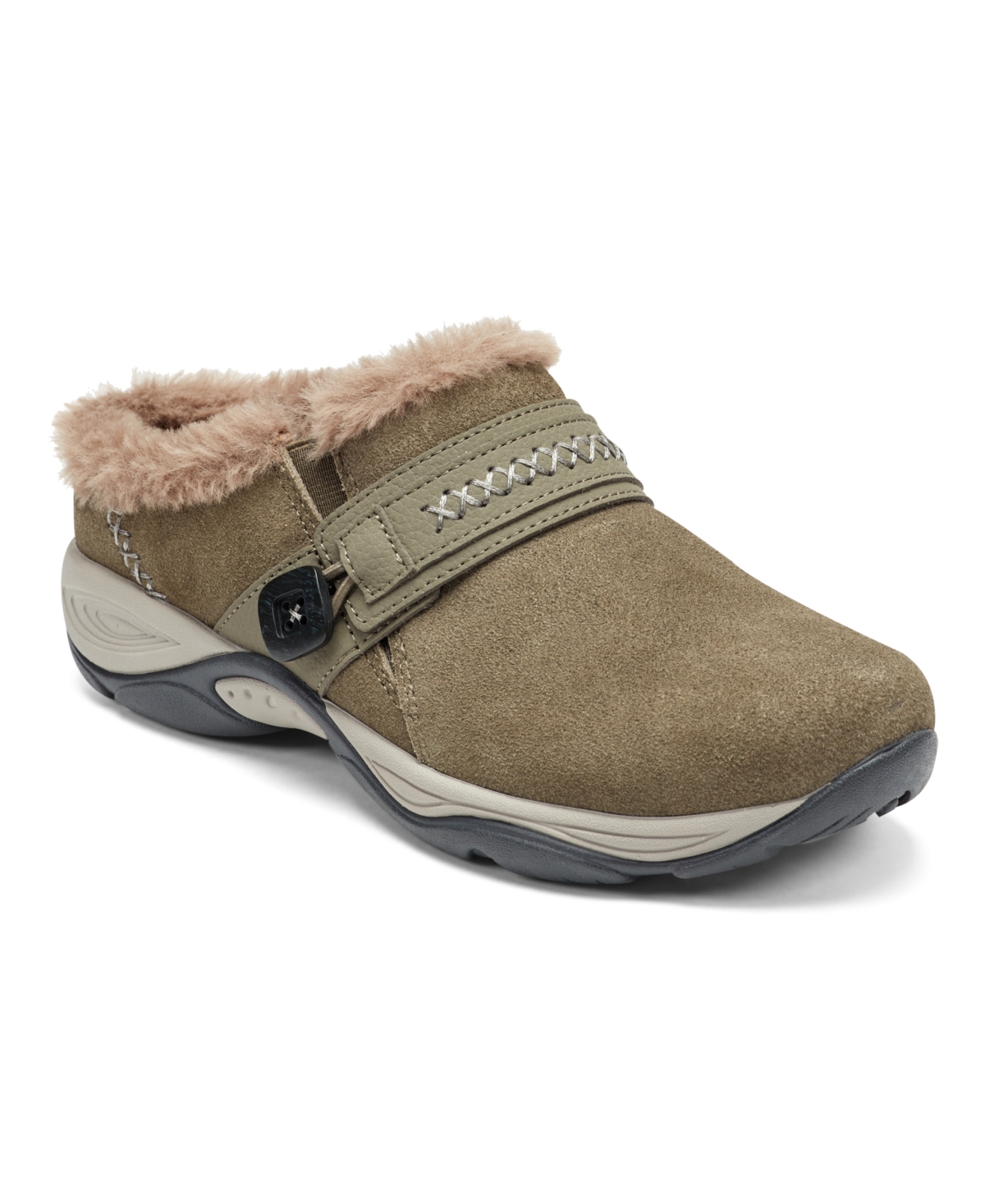 Easy Spirit Elinn Faux Shearling Mule In Green