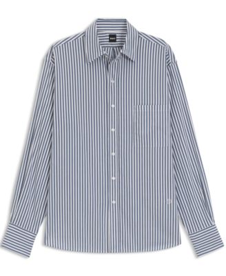 Women's Cotton-Blend Striped Blouse