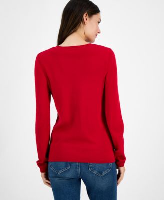 Women's Cotton Deer-Graphic Sweater 