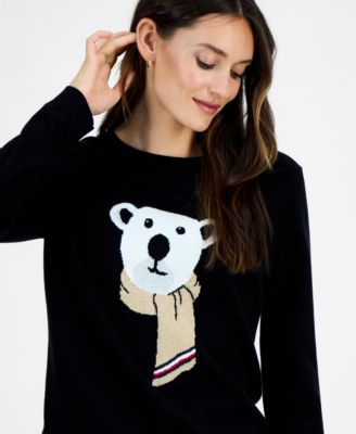 Women's Cotton Graphic Crewneck Sweater
