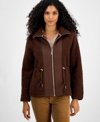 Tommy Hilfiger - Women's Sherpa Zip-Front Long-Sleeve Jacket