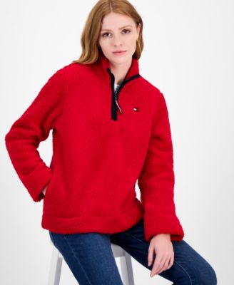 Women's Quarter-Zip Faux-Sherpa Jacket