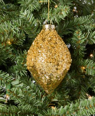 Berry Tones Gold Glass Drop Ornament, Macy's Exclusive