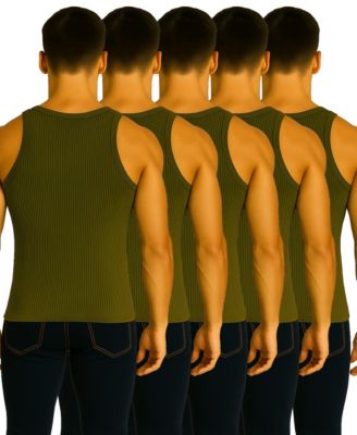 Men's 5-Pack Heavyweight Ribbed Tank Top