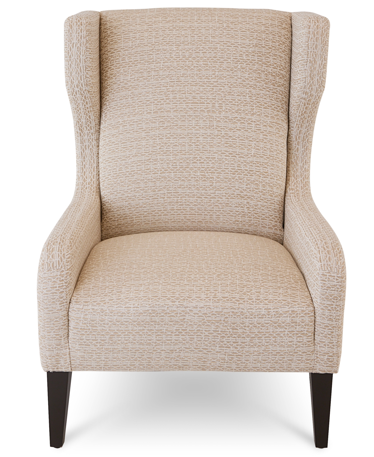 Jonathan Louis Kallison Fabric Wing Chair, Exclusively At Macy's In Brown