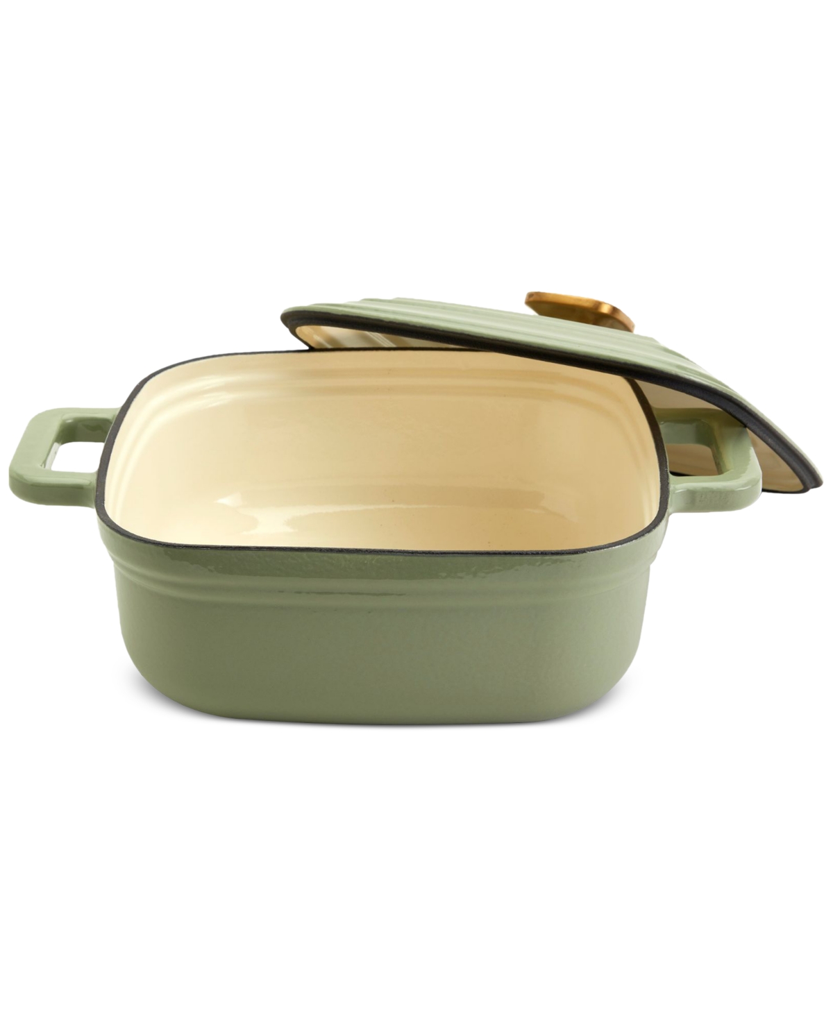Smith And Clark Smith & Clark Enameled Cast Iron 4-qt. Square Dutch Oven In Green