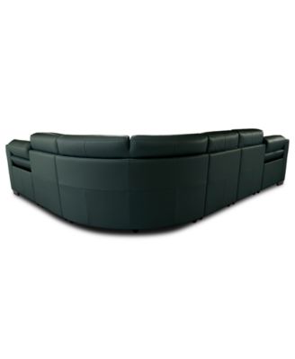 Julius II 6-Pc. Leather L Sectional with 2 Power Recliners, Macy's Exclusive