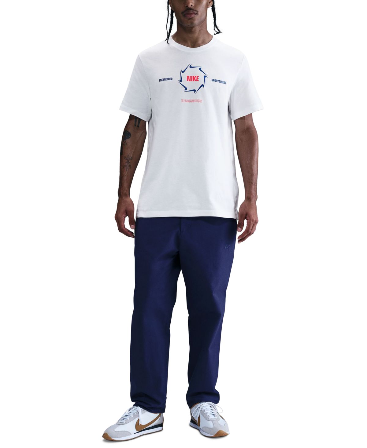 Мужская спортивная футболка свободного кроя с графическим логотипом